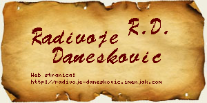 Radivoje Danesković vizit kartica